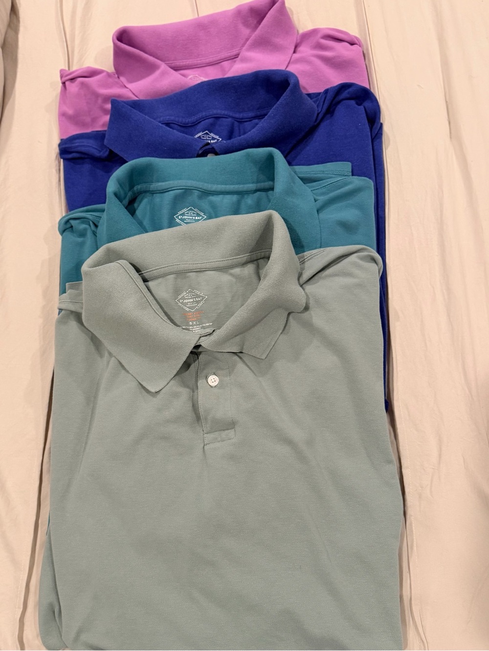 4- St. John’s Bay Polo Shirts 5XL